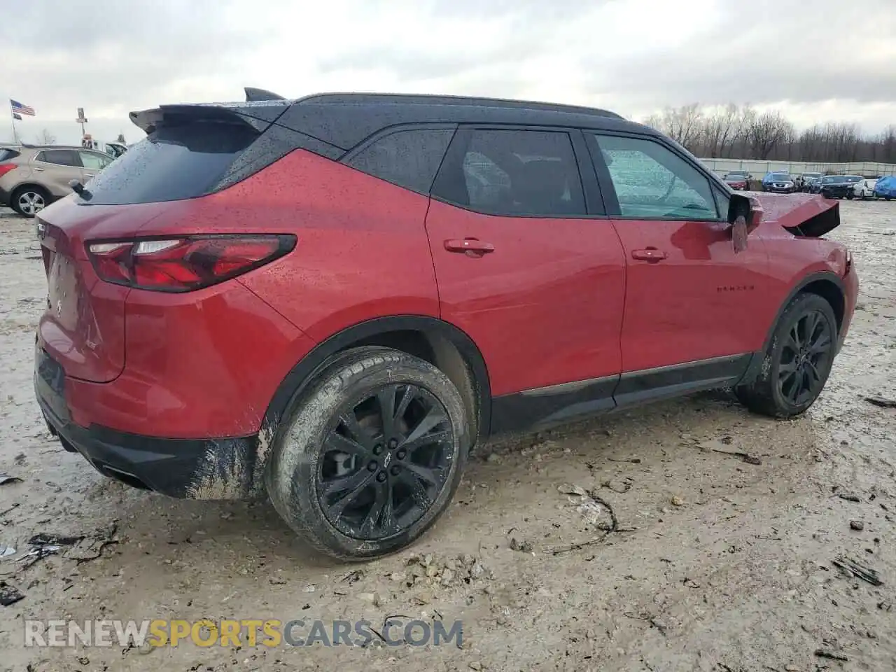 3 Photograph of a damaged car 3GNKBKRS3NS140523 CHEVROLET BLAZER 2022
