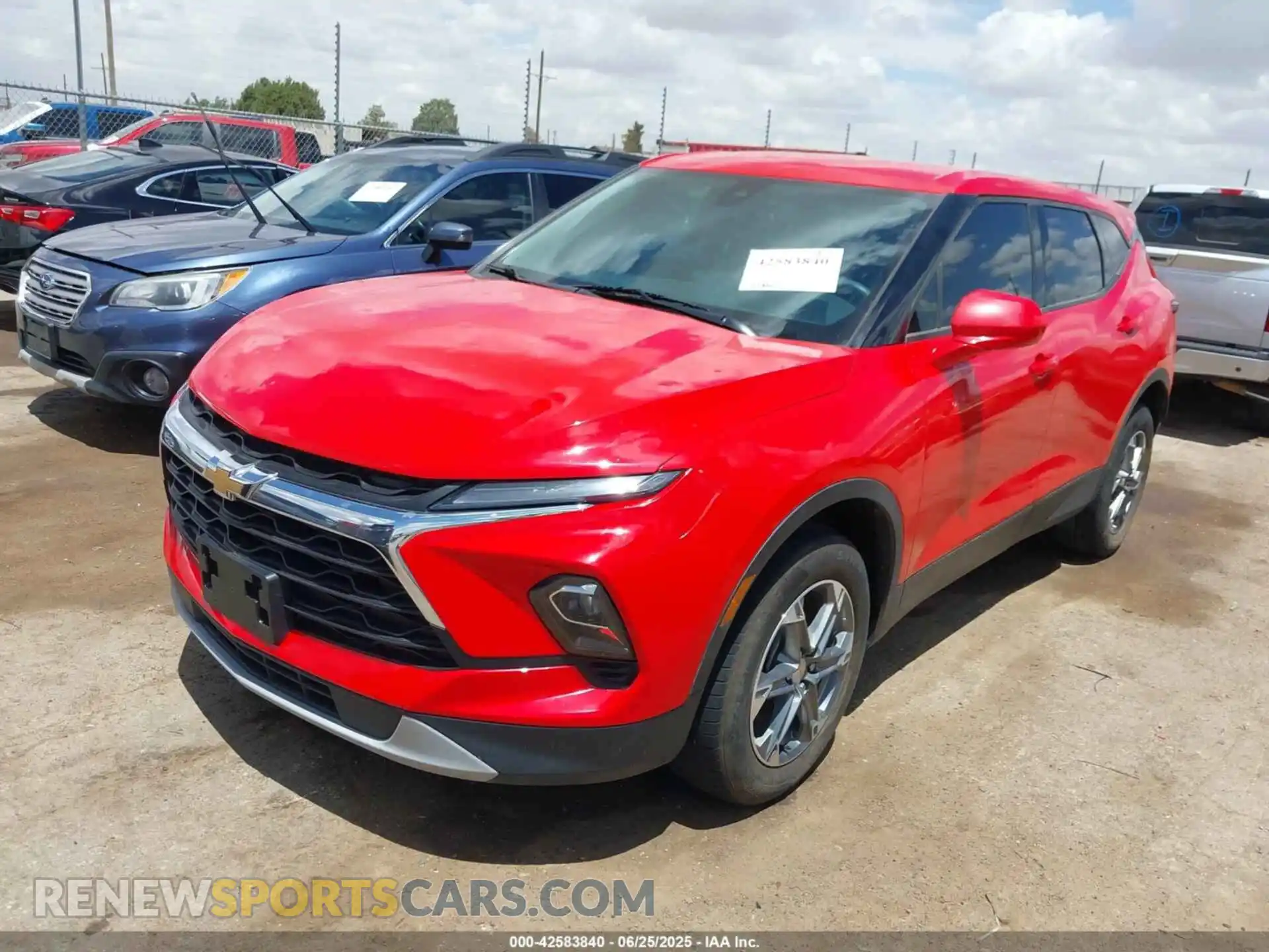 2 Photograph of a damaged car 3GNKBCR45PS156202 CHEVROLET BLAZER 2023