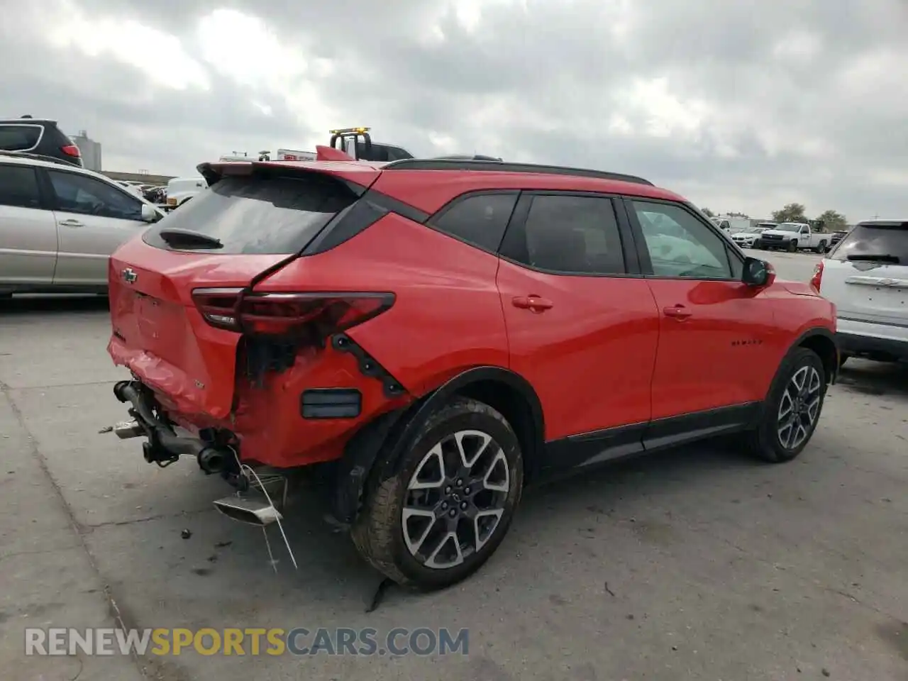 3 Photograph of a damaged car 3GNKBERS4PS182297 CHEVROLET BLAZER 2023