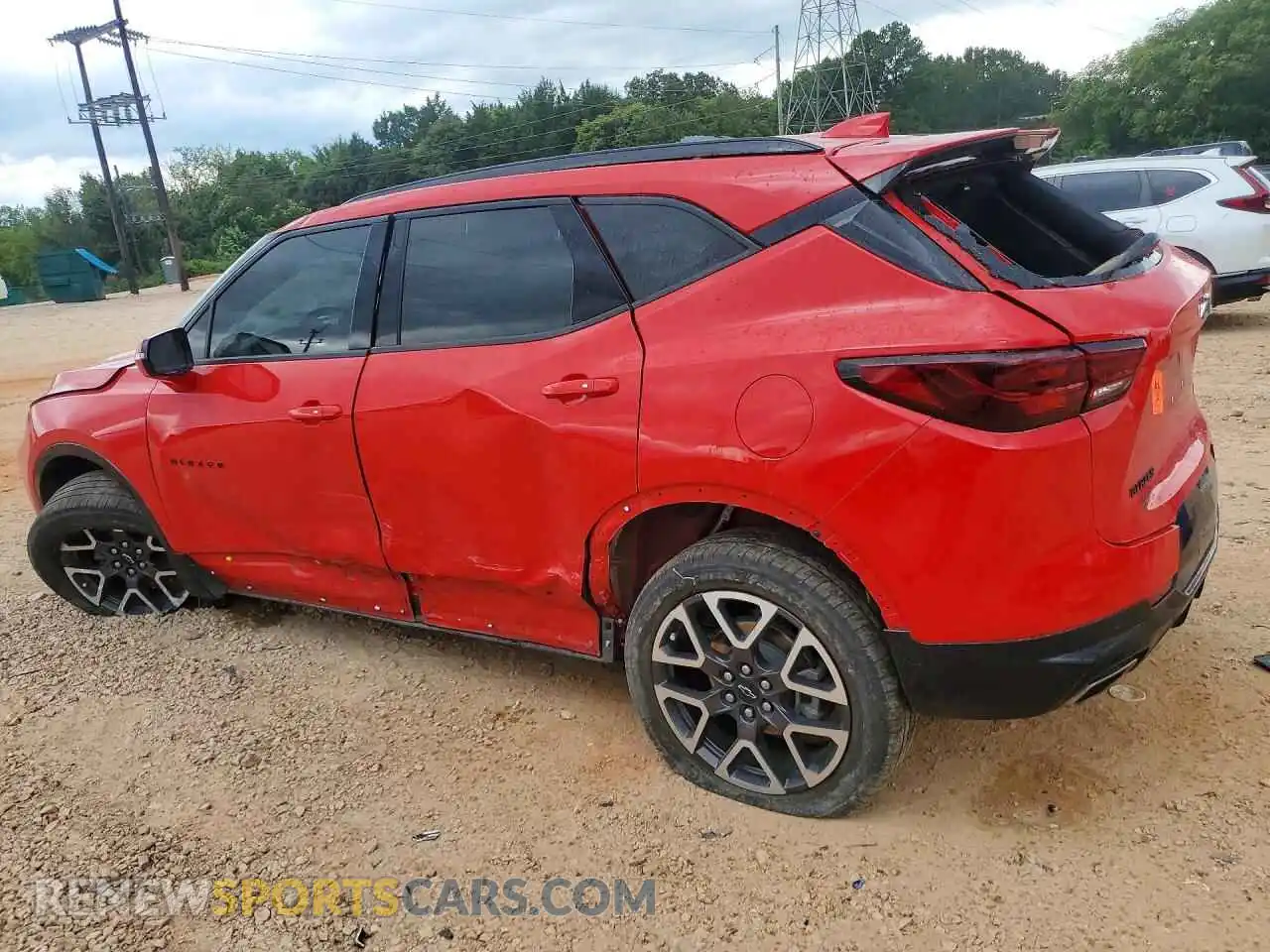 2 Photograph of a damaged car 3GNKBERS9PS233308 CHEVROLET BLAZER 2023
