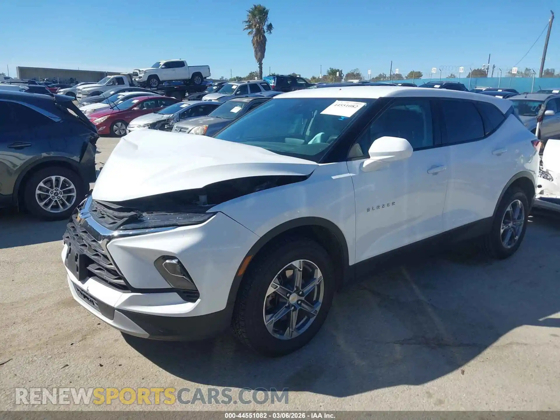 2 Photograph of a damaged car 3GNKBHR47PS213223 CHEVROLET BLAZER 2023