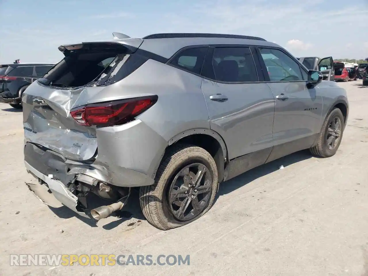 3 Photograph of a damaged car 3GNKBJR45PS117694 CHEVROLET BLAZER 2023