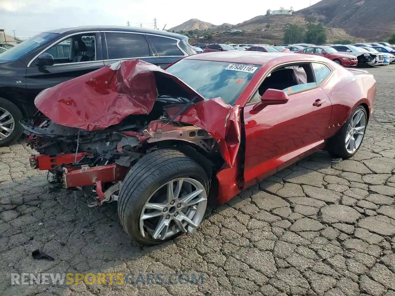 1 Photograph of a damaged car 1G1FD1RS8M0105196 CHEVROLET CAMARO 2021