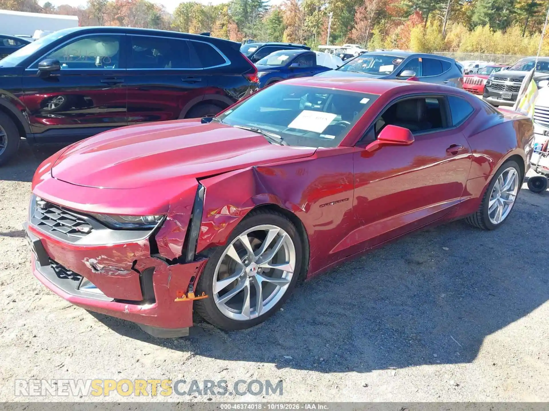 2 fotografías del automóvil dañado 1G1FD1RSXM0134182 CHEVROLET CAMARO 2021