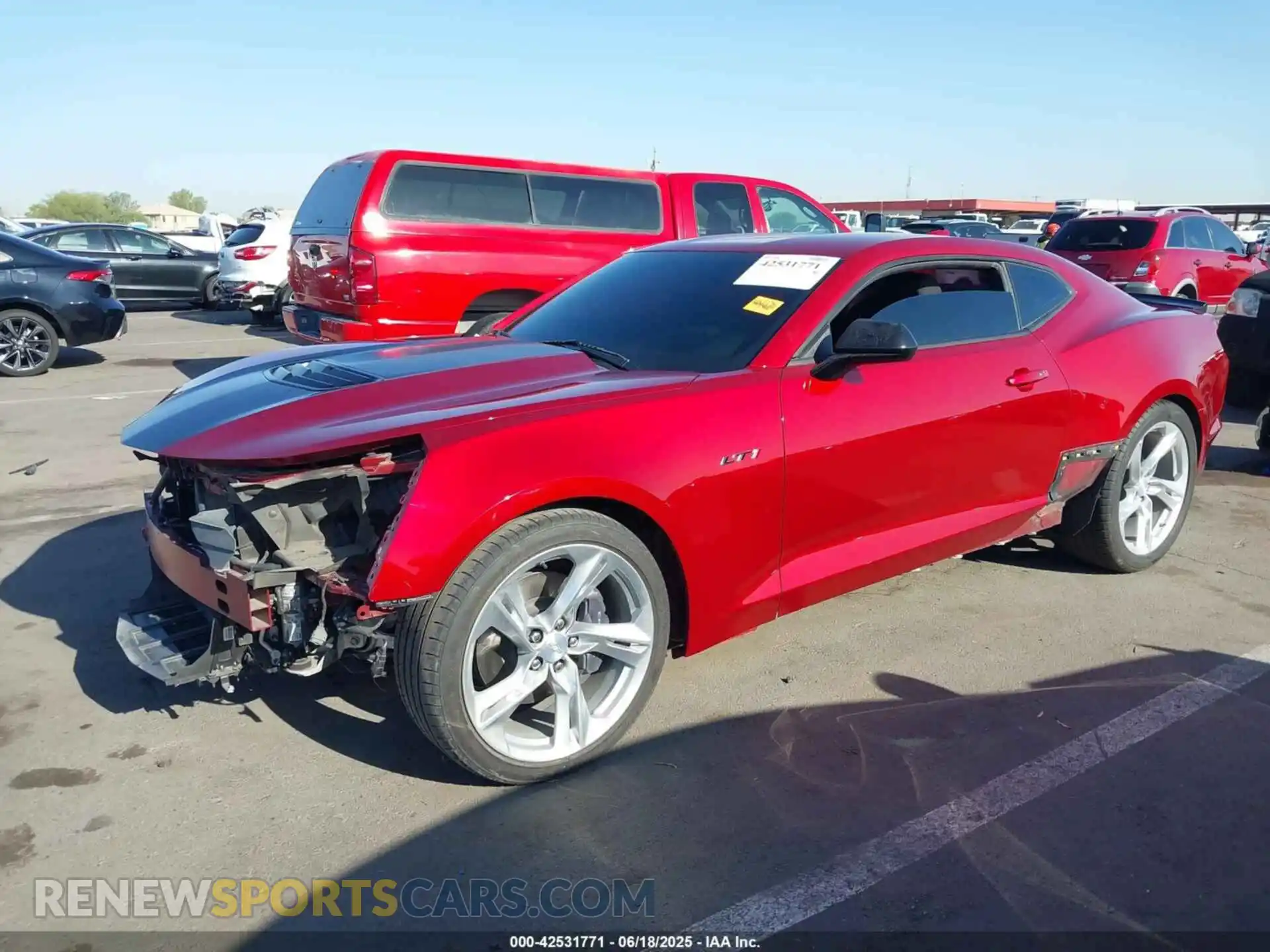 2 Photograph of a damaged car 1G1FF1R71M0112447 CHEVROLET CAMARO 2021