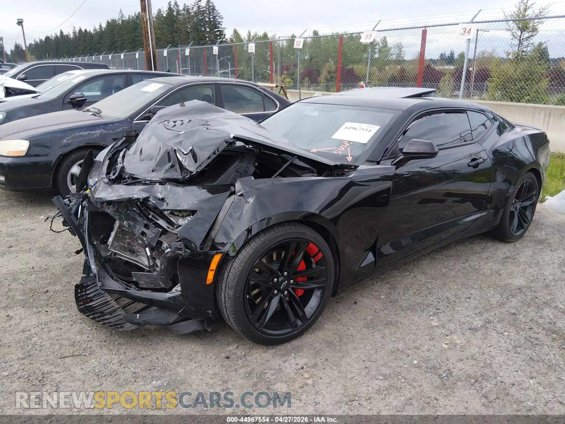 2 Photograph of a damaged car 1G1FF1R71M0129121 CHEVROLET CAMARO 2021