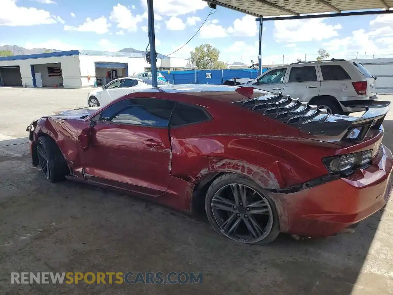 2 Photograph of a damaged car 1G1FF1R71M0136568 CHEVROLET CAMARO 2021