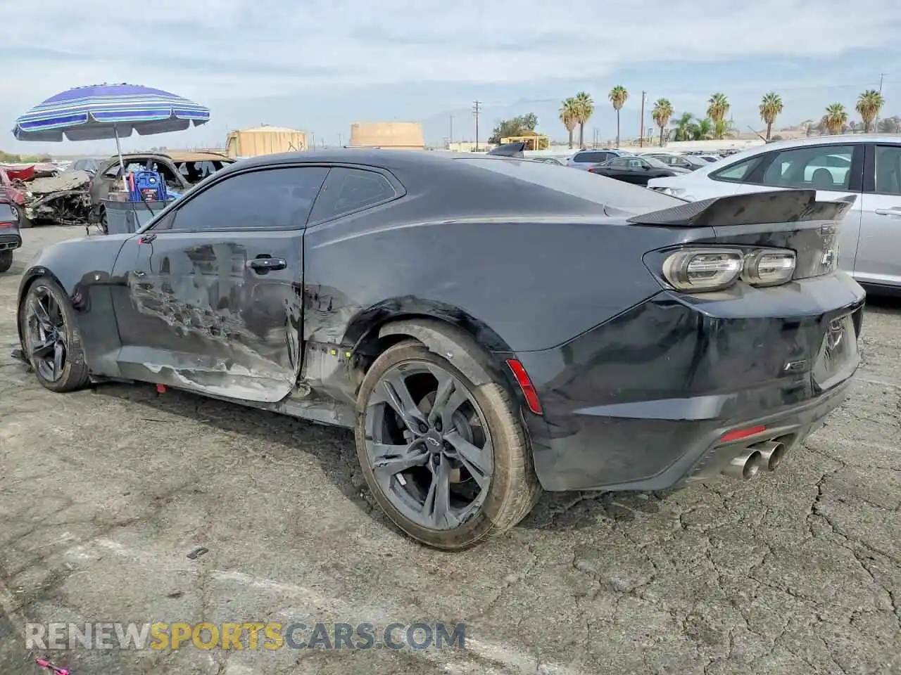 2 Photograph of a damaged car 1G1FF1R7XM0143048 CHEVROLET CAMARO 2021