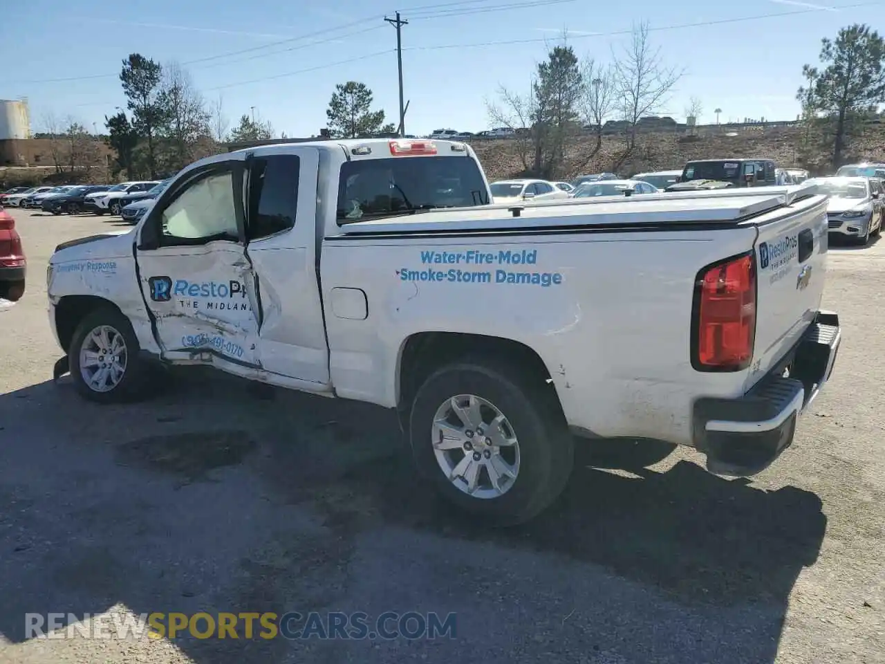2 fotografías del automóvil dañado 1GCHSCEAXL1167285 CHEVROLET COLORADO 2020