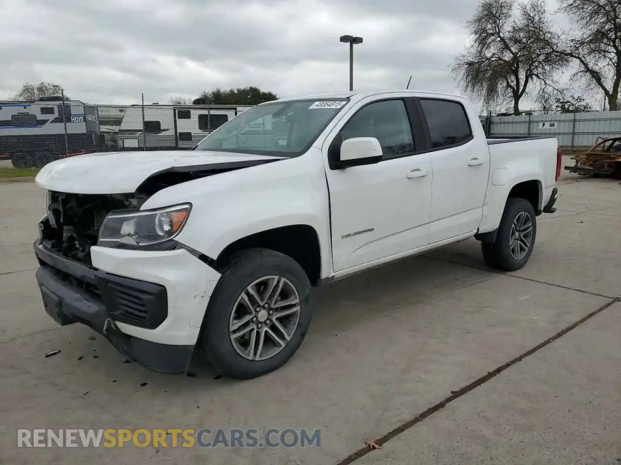 1 Photograph of a damaged car 1GCGSBEA7M1103874 CHEVROLET COLORADO 2021