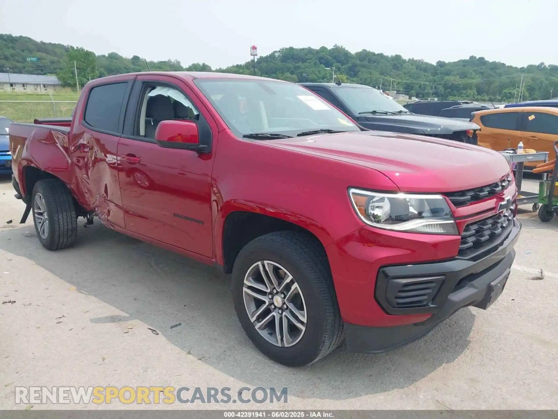 1 Photograph of a damaged car 1GCGSBEA7M1284491 CHEVROLET COLORADO 2021