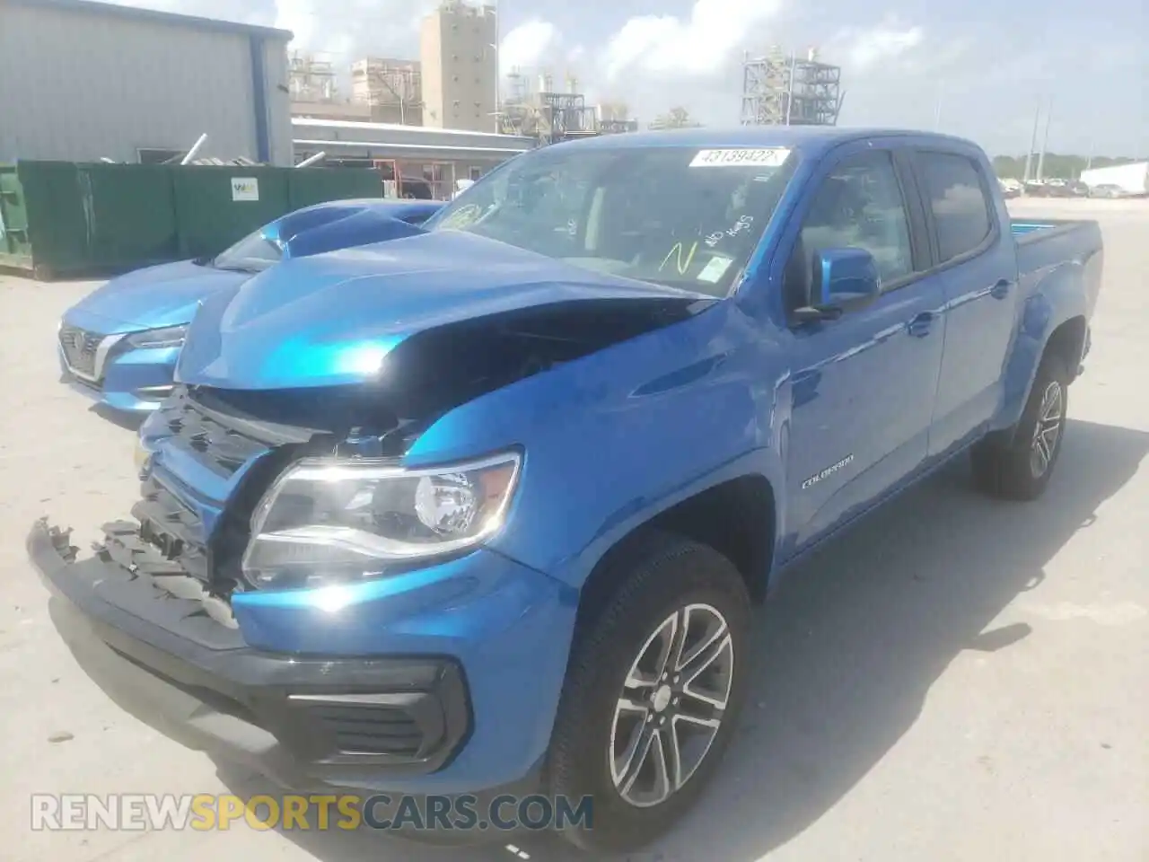 2 Фотография поврежденного автомобиля 1GCGSBEN0M1166107 CHEVROLET COLORADO 2021
