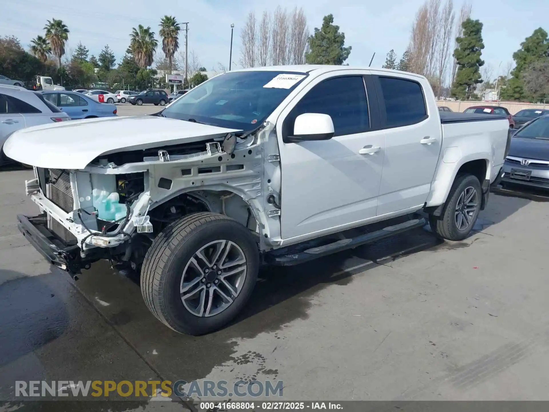 2 Фотография поврежденного автомобиля 1GCGSBENXM1118310 CHEVROLET COLORADO 2021