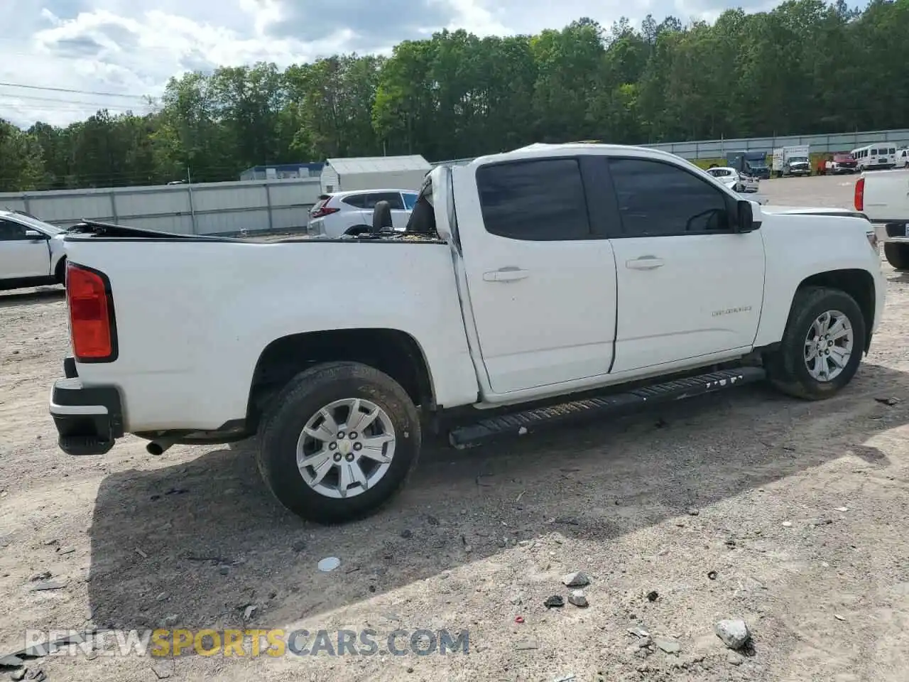 3 Photograph of a damaged car 1GCGSCEN1M1132019 CHEVROLET COLORADO 2021