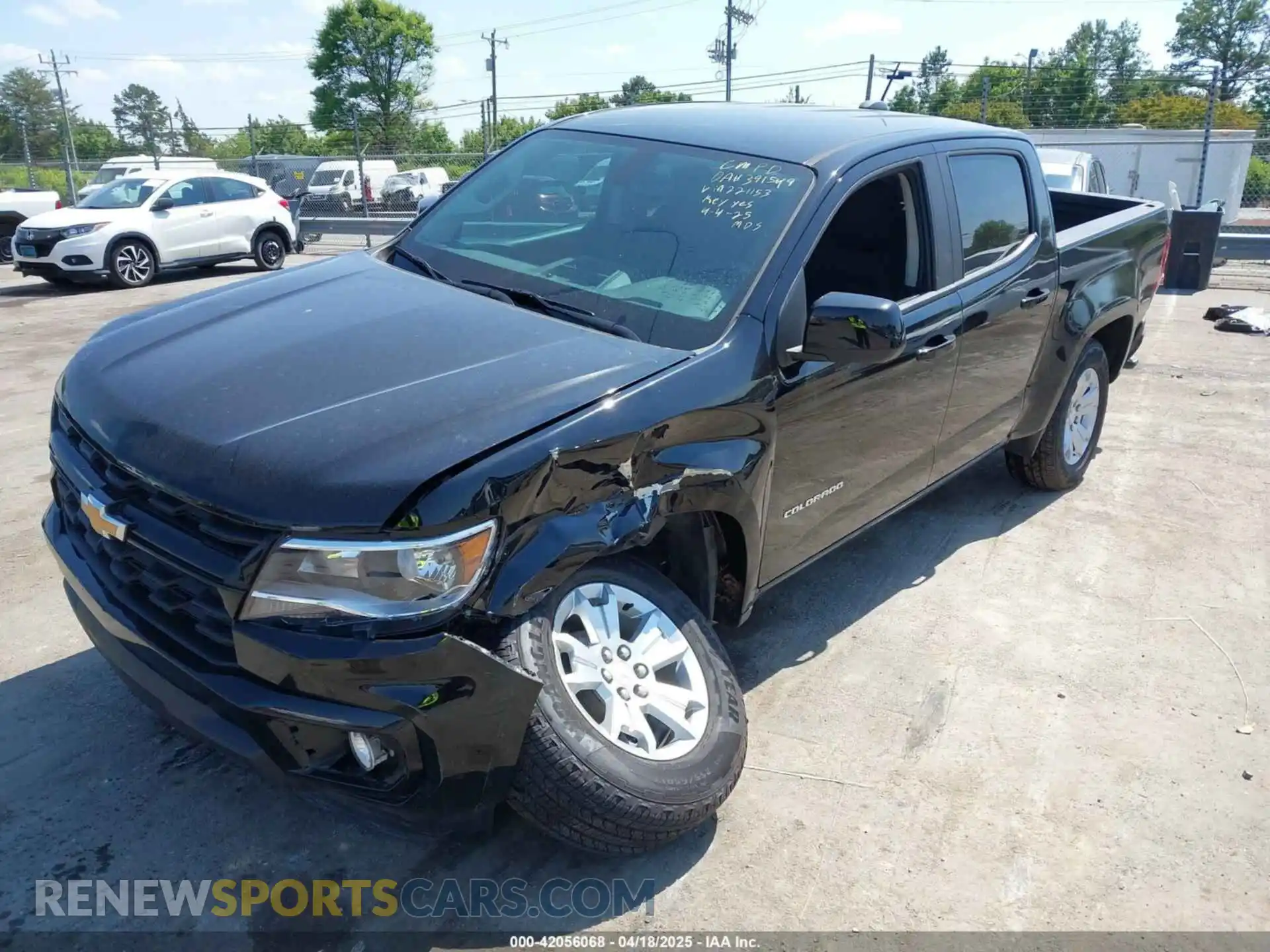 2 Photograph of a damaged car 1GCGSCEN1M1221153 CHEVROLET COLORADO 2021