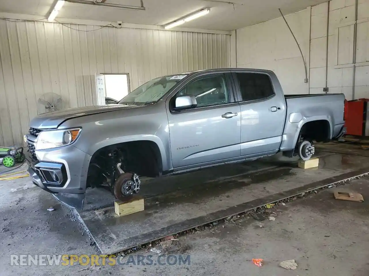 1 Photograph of a damaged car 1GCGSCEN8M1125729 CHEVROLET COLORADO 2021