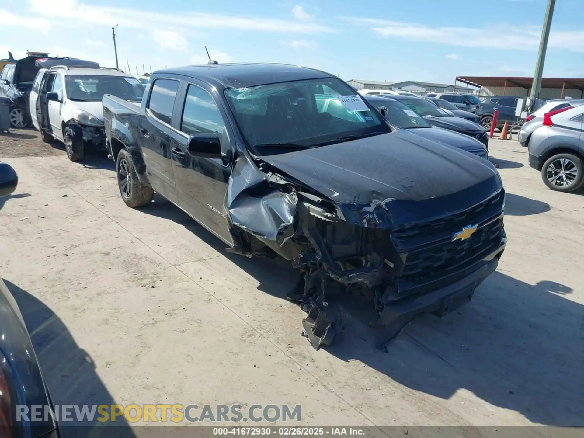 1 Photograph of a damaged car 1GCGSCEN8M1127786 CHEVROLET COLORADO 2021