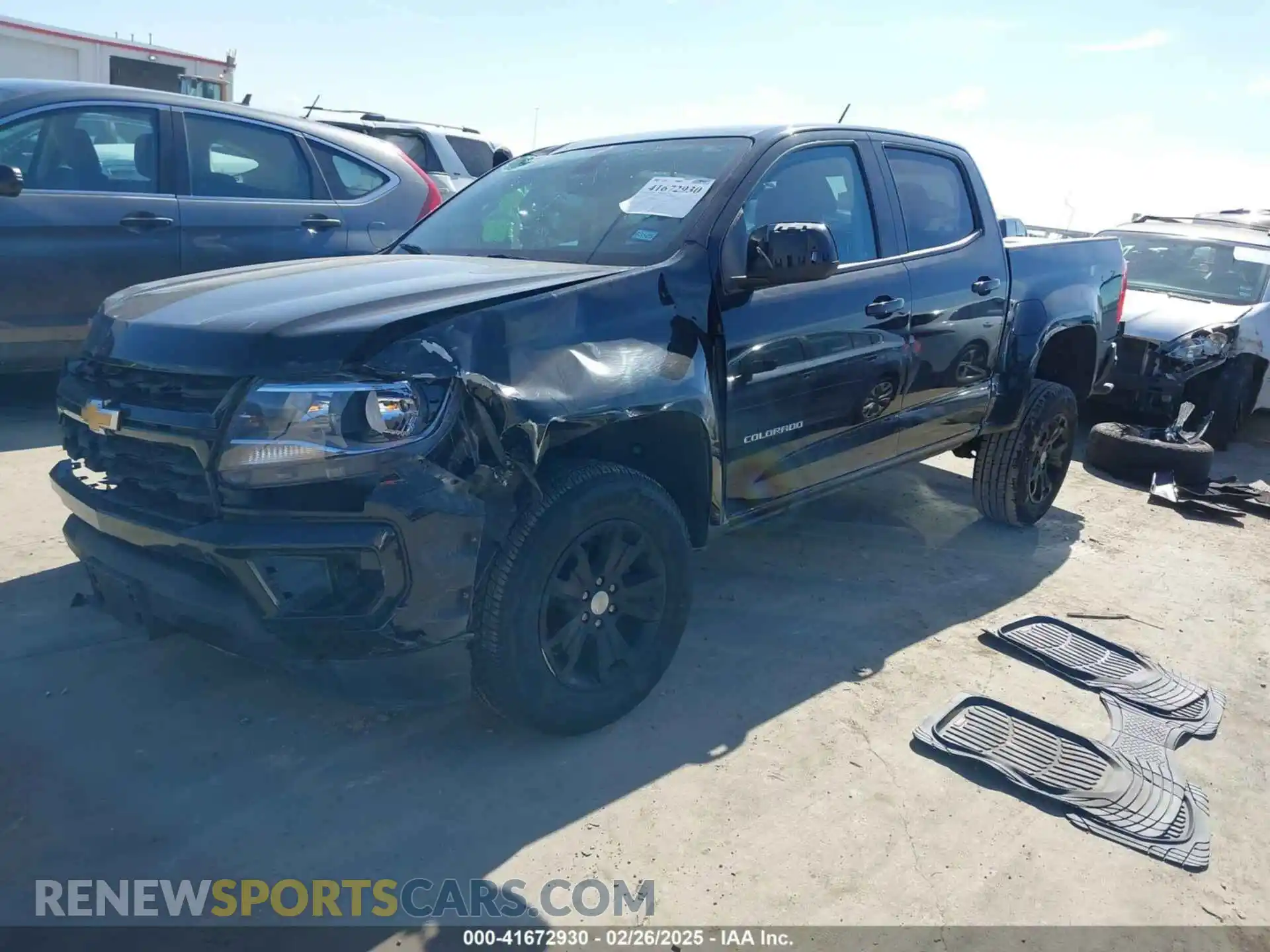 2 Photograph of a damaged car 1GCGSCEN8M1127786 CHEVROLET COLORADO 2021