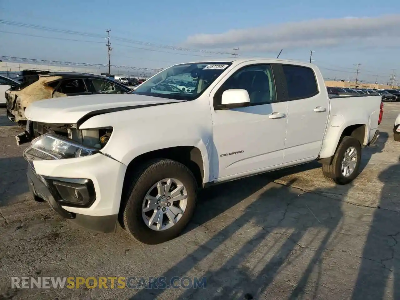 1 Фотография поврежденного автомобиля 1GCGSCENXM1296742 CHEVROLET COLORADO 2021