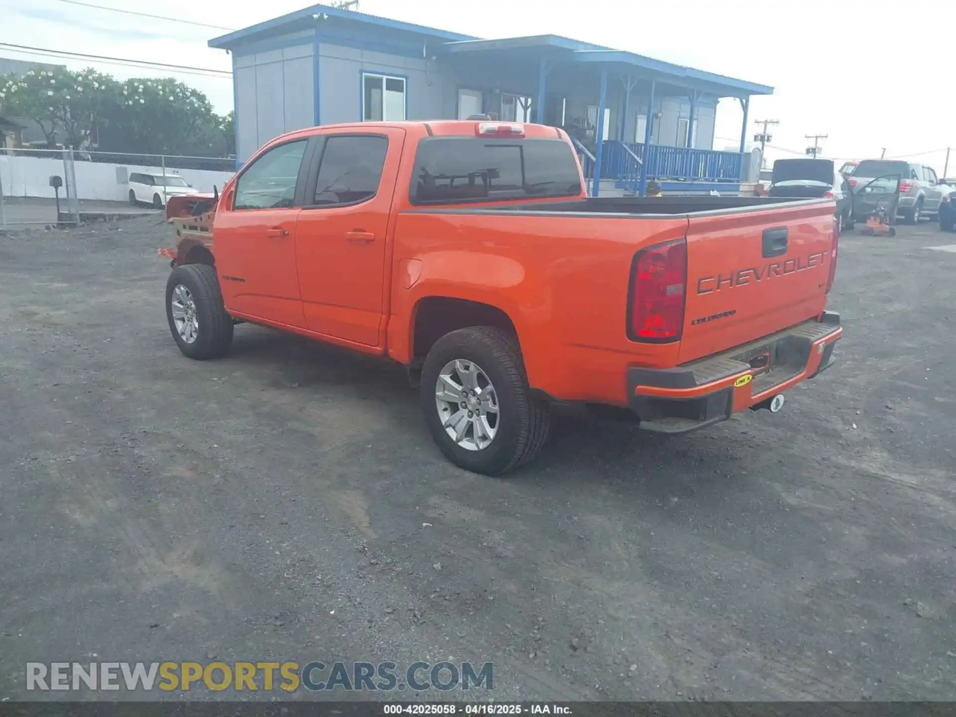 3 Photograph of a damaged car 1GCGSCENXM1297969 CHEVROLET COLORADO 2021