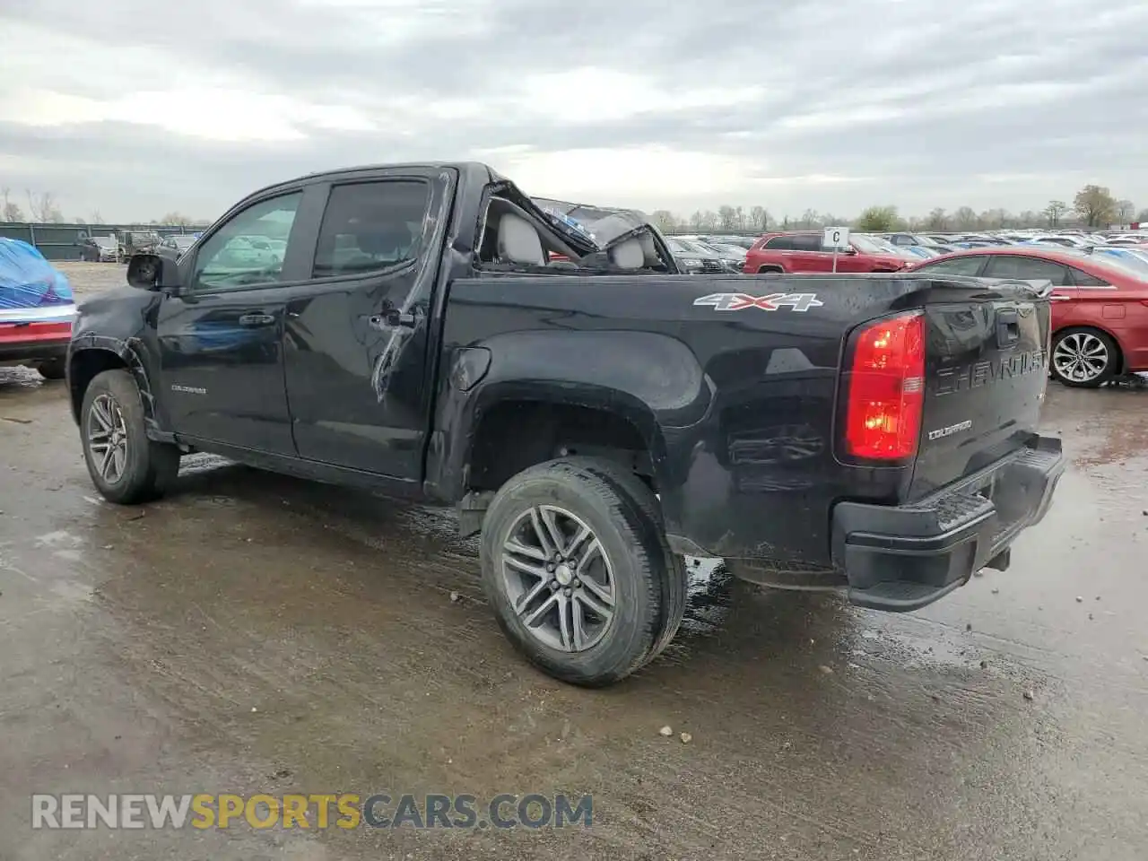 2 fotografías del automóvil dañado 1GCGTBEN0M1102002 CHEVROLET COLORADO 2021
