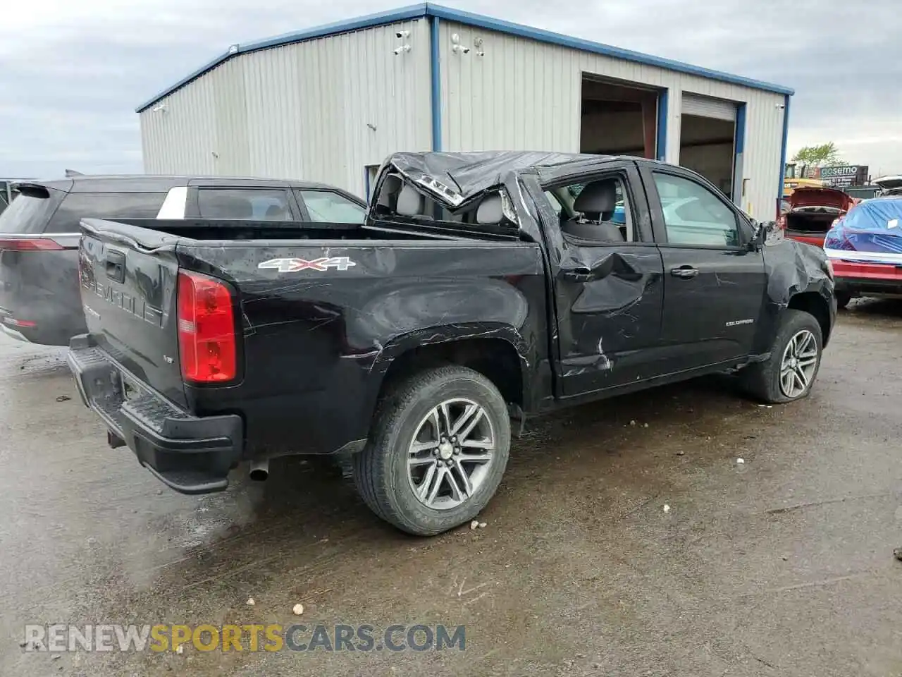 3 fotografías del automóvil dañado 1GCGTBEN0M1102002 CHEVROLET COLORADO 2021