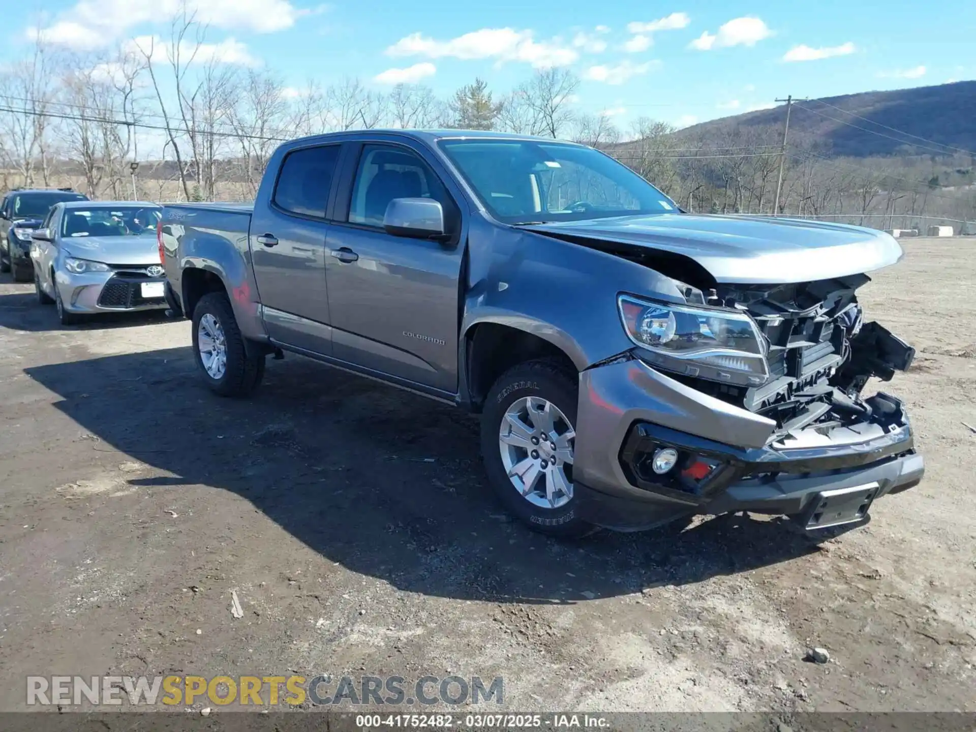 1 Photograph of a damaged car 1GCGTCEN5M1294085 CHEVROLET COLORADO 2021