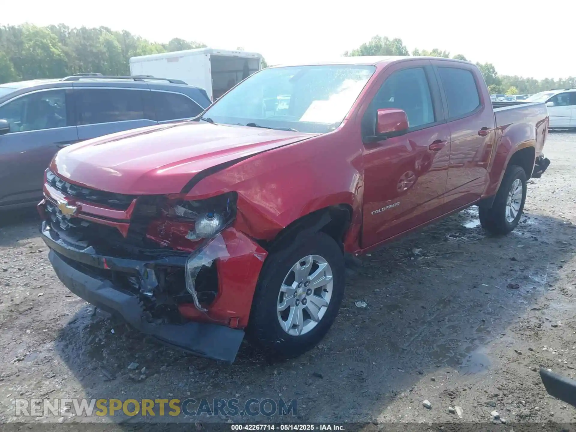 2 Photograph of a damaged car 1GCGTCEN9M1132430 CHEVROLET COLORADO 2021
