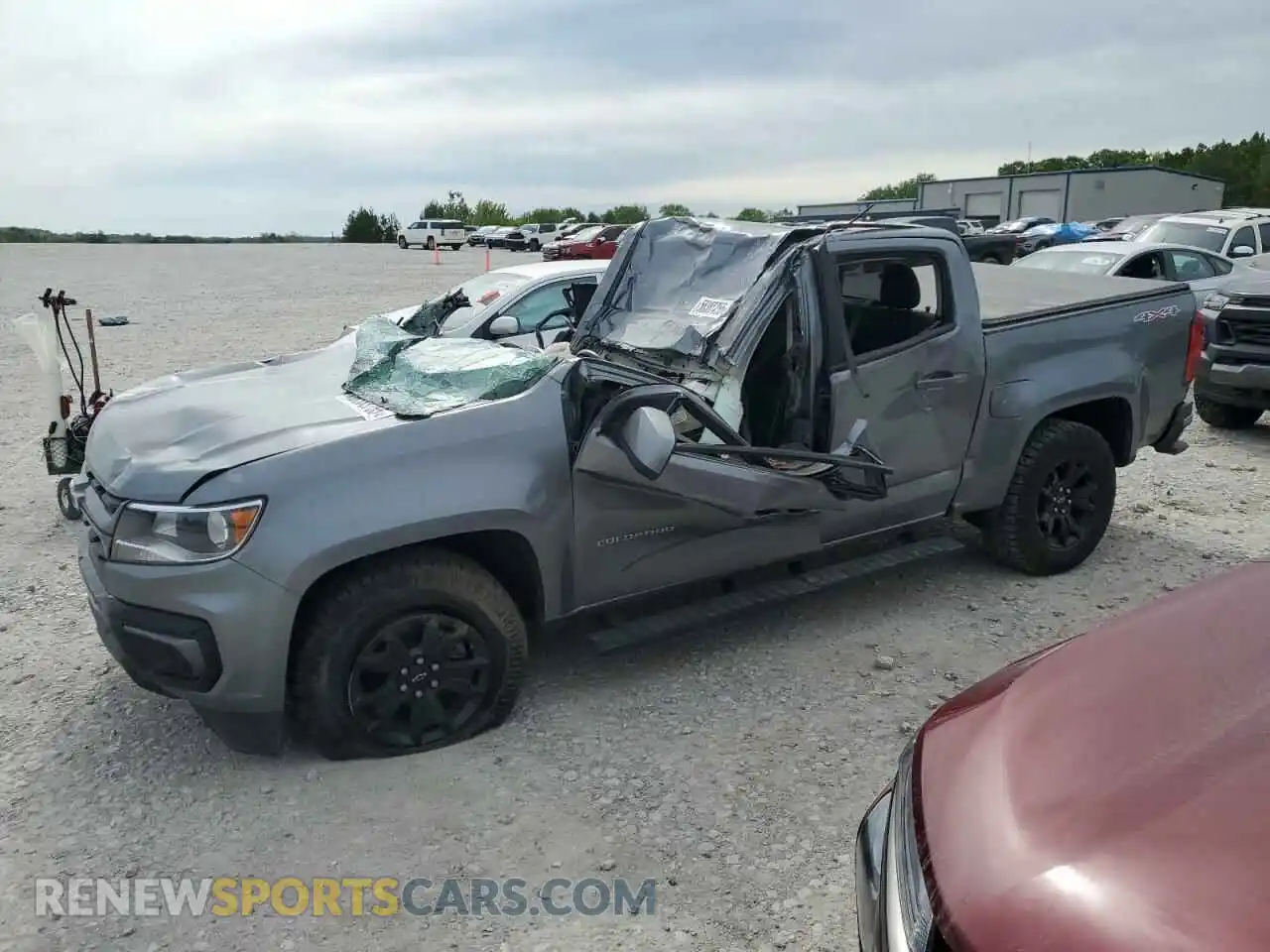 1 Photograph of a damaged car 1GCGTCENXM1131724 CHEVROLET COLORADO 2021