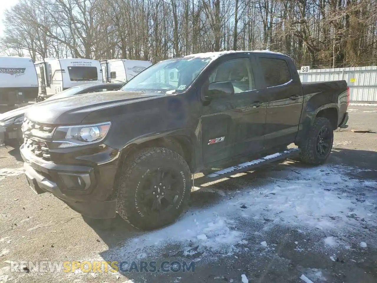 1 Photograph of a damaged car 1GCGTDENXM1240416 CHEVROLET COLORADO 2021