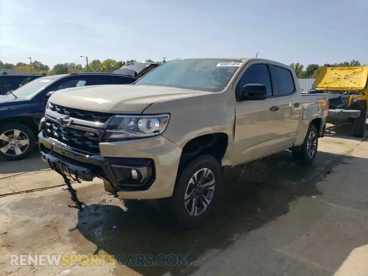 1 Photograph of a damaged car 1GCGTDEN6N1191314 CHEVROLET COLORADO 2022