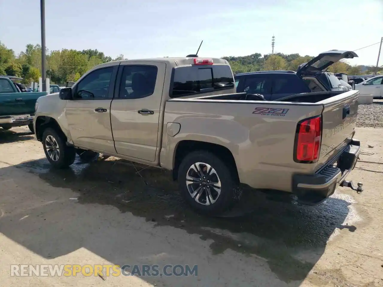 2 Photograph of a damaged car 1GCGTDEN6N1191314 CHEVROLET COLORADO 2022