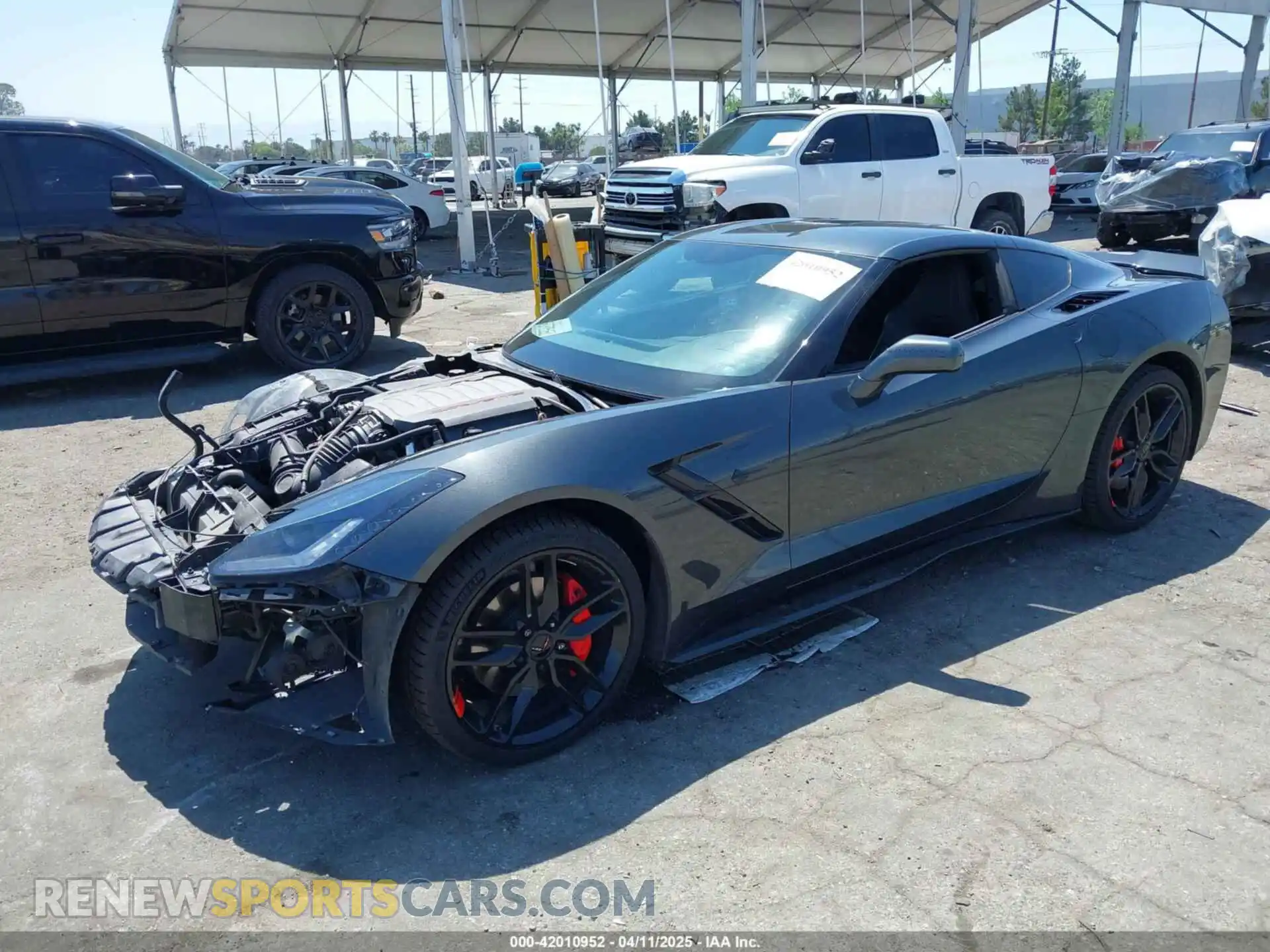 2 Photograph of a damaged car 1G1YB2D70K5100470 CHEVROLET CORVETTE 2019