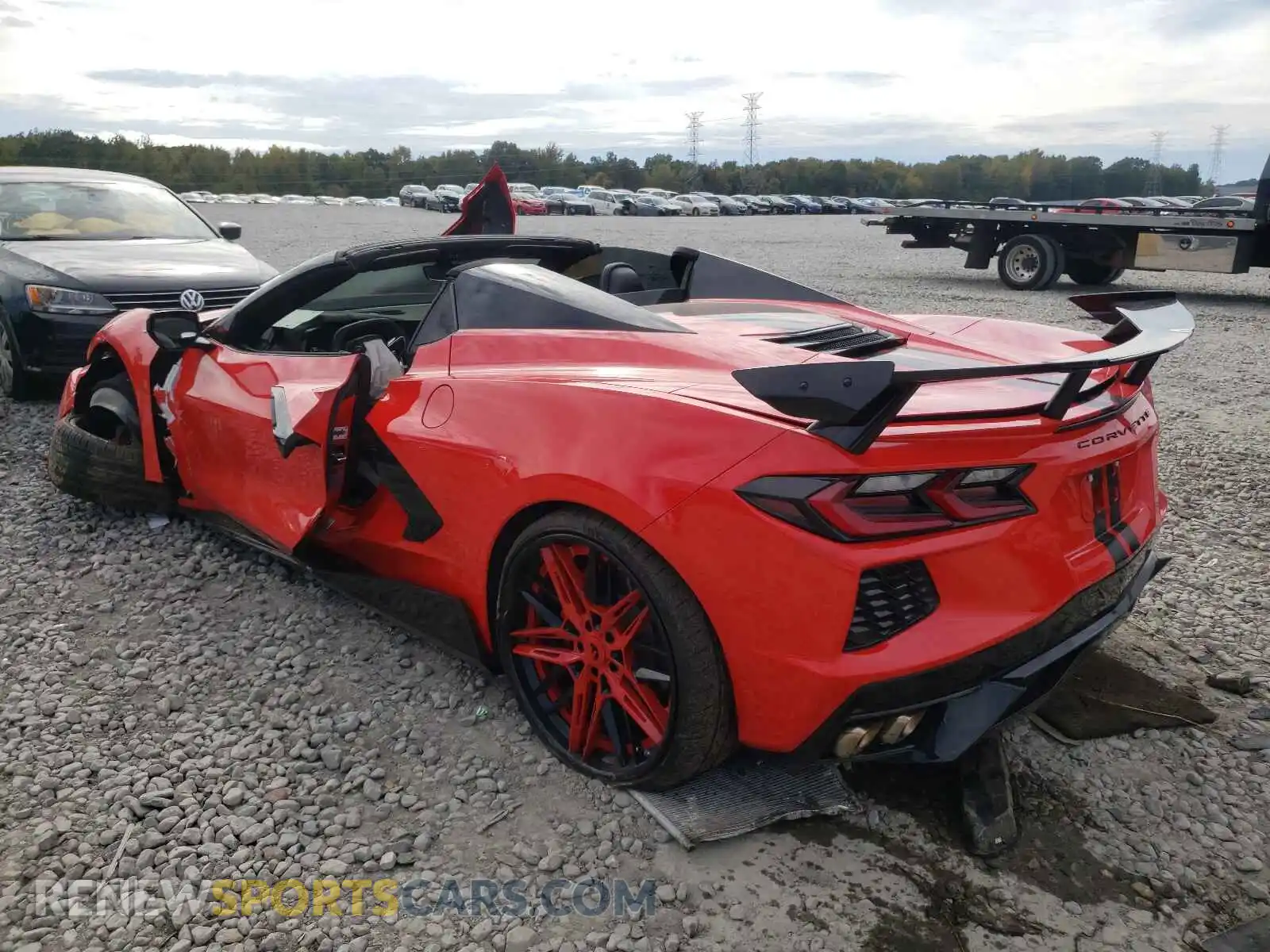 3 Photograph of a damaged car 1G1Y63D43L5113411 CHEVROLET CORVETTE 2020