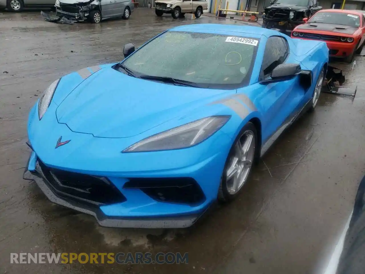 2 Photograph of a damaged car 1G1Y82D44L5118721 CHEVROLET CORVETTE 2020