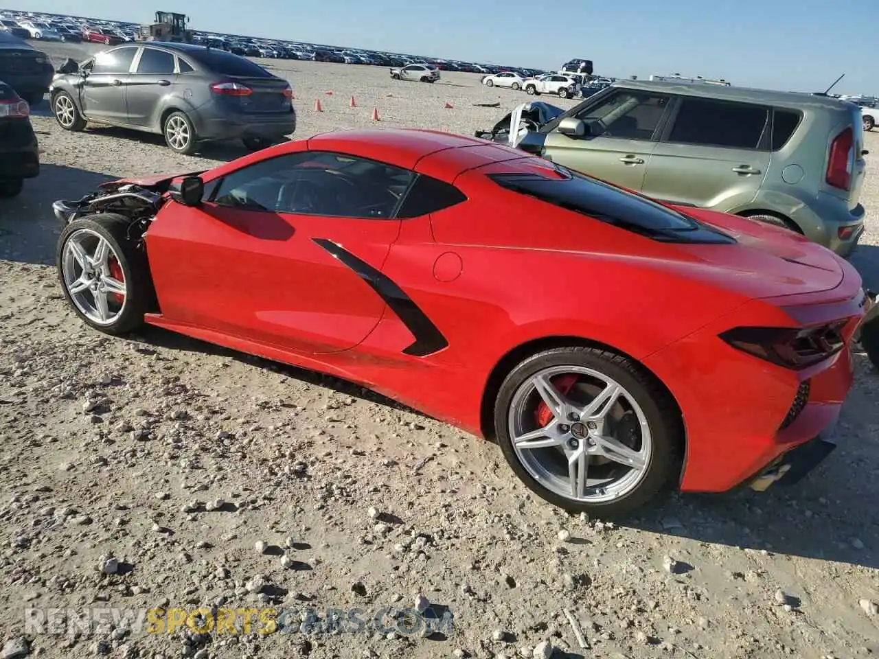 2 Photograph of a damaged car 1G1YB2D47M5109255 CHEVROLET CORVETTE 2021