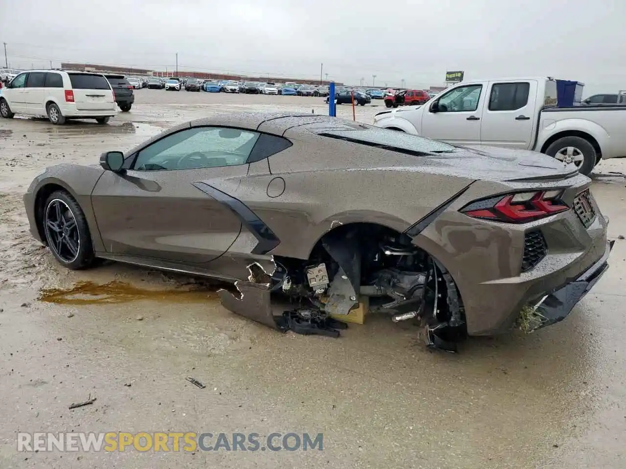 2 Photograph of a damaged car 1G1YC2D45M5104696 CHEVROLET CORVETTE 2021