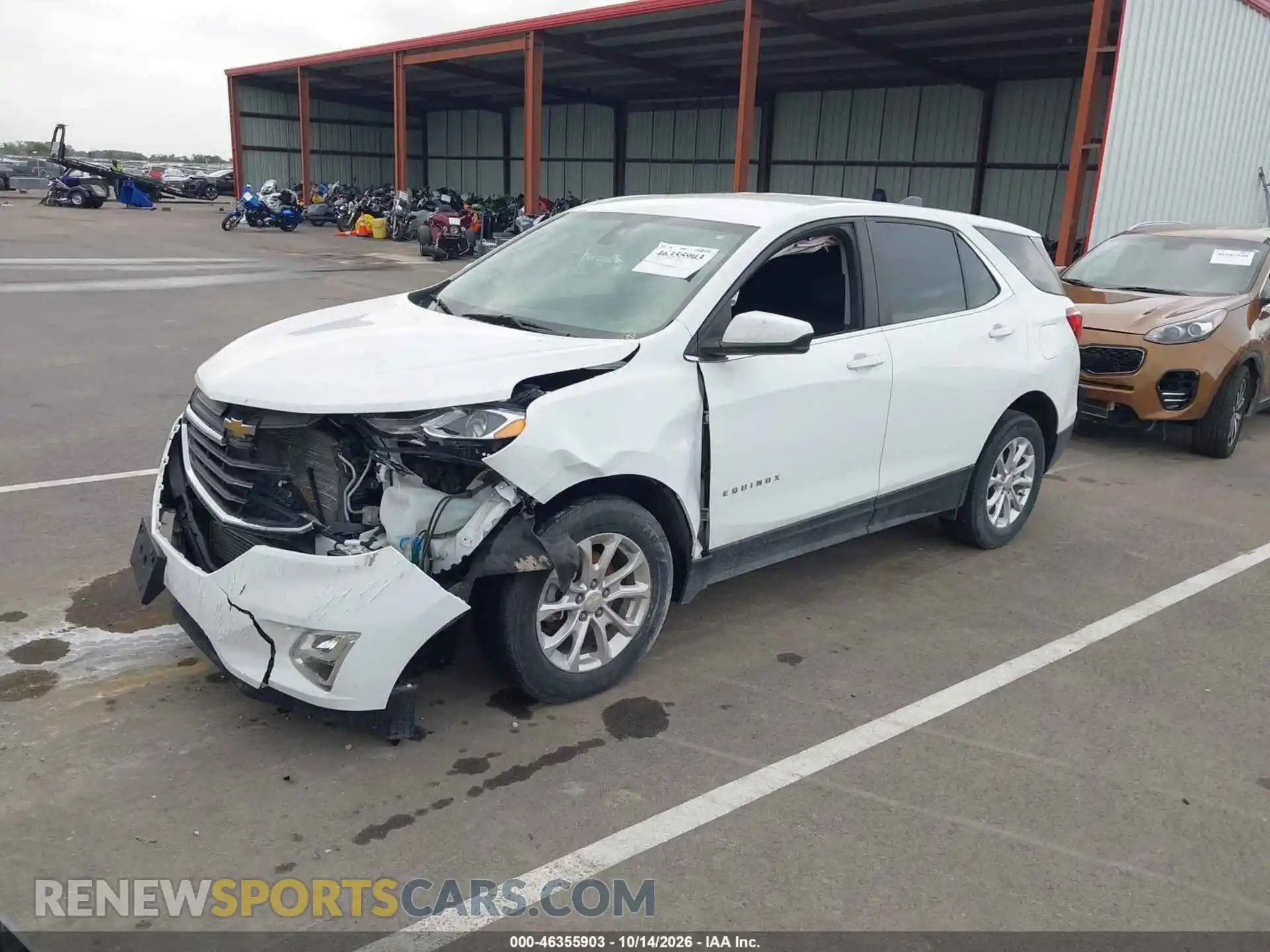 2 fotografías del automóvil dañado 3GNAXKEV7MS154971 CHEVROLET EQUINOX 2021