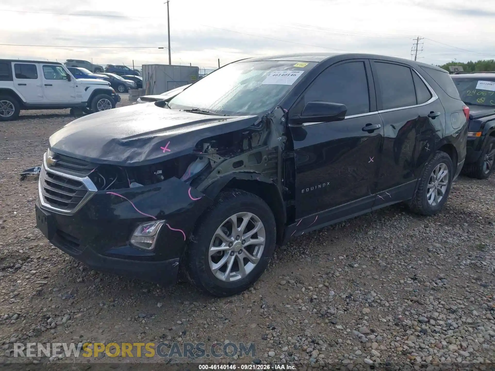 2 fotografías del automóvil dañado 3GNAXUEV6ML382434 CHEVROLET EQUINOX 2021