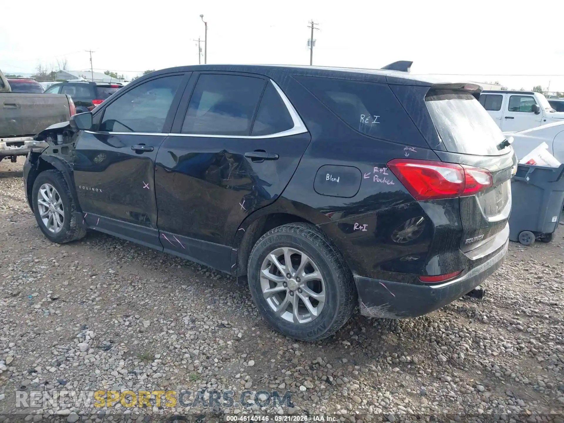 3 fotografías del automóvil dañado 3GNAXUEV6ML382434 CHEVROLET EQUINOX 2021