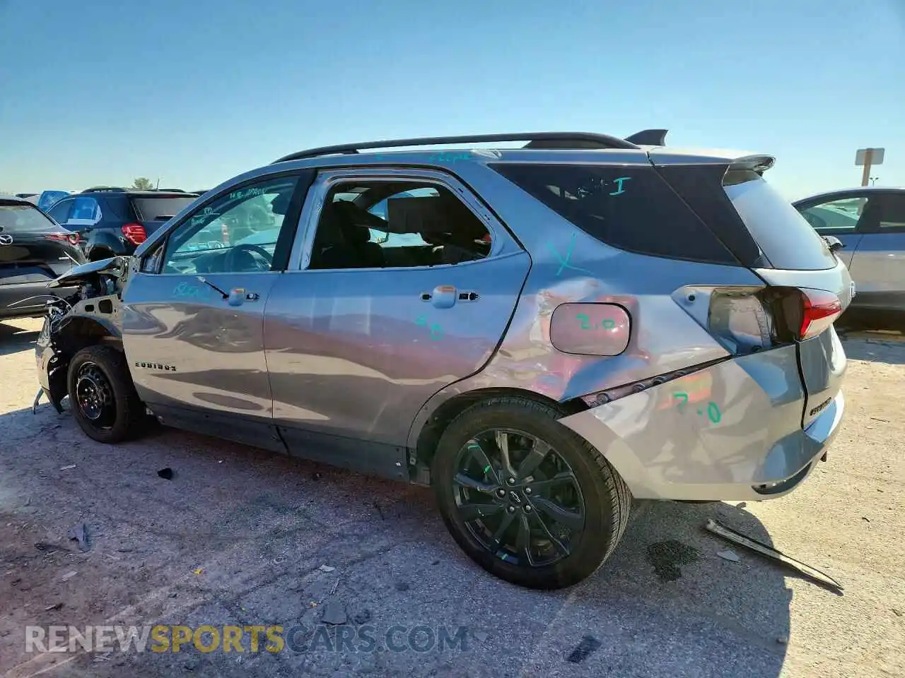 2 fotografías del automóvil dañado 3GNAXMEG7RS100221 CHEVROLET EQUINOX 2024