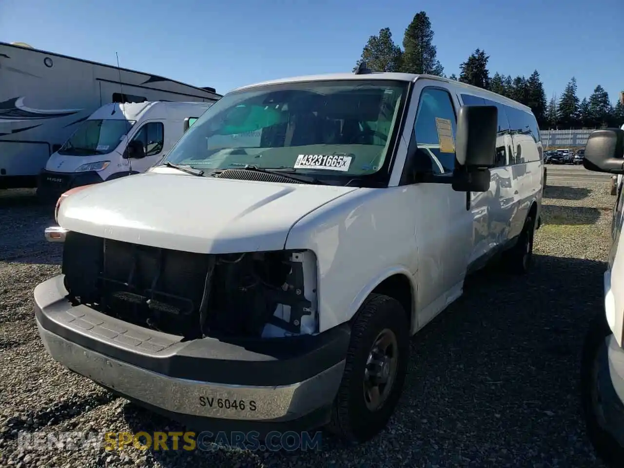 1 Photograph of a damaged car 1GAZGPFG8K1247112 CHEVROLET EXPRESS 2019
