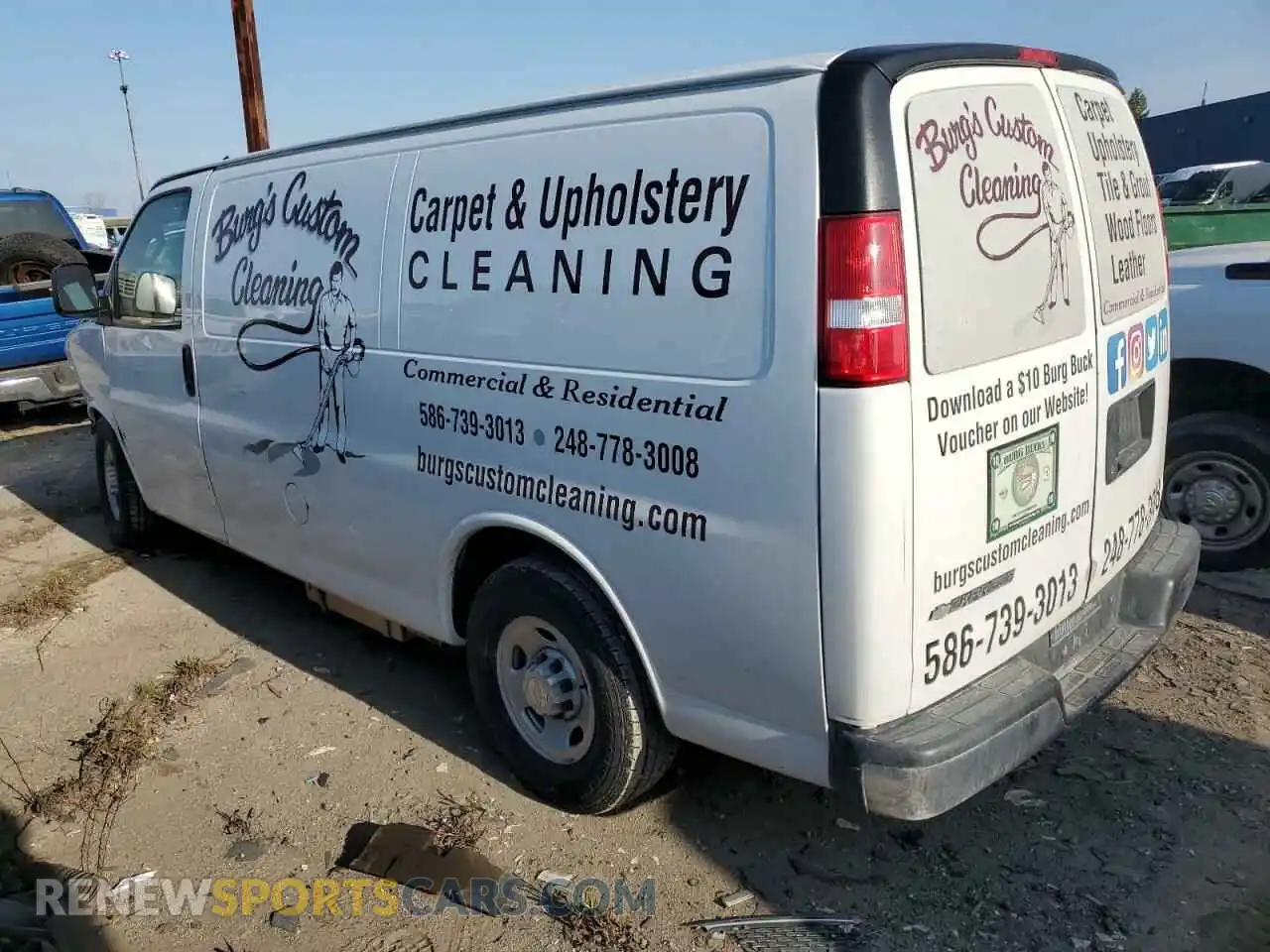 2 Photograph of a damaged car 1GCWGAFG8K1306649 CHEVROLET EXPRESS 2019