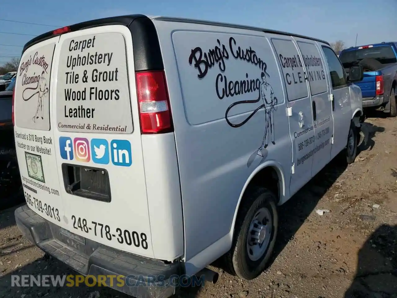 3 Photograph of a damaged car 1GCWGAFG8K1306649 CHEVROLET EXPRESS 2019