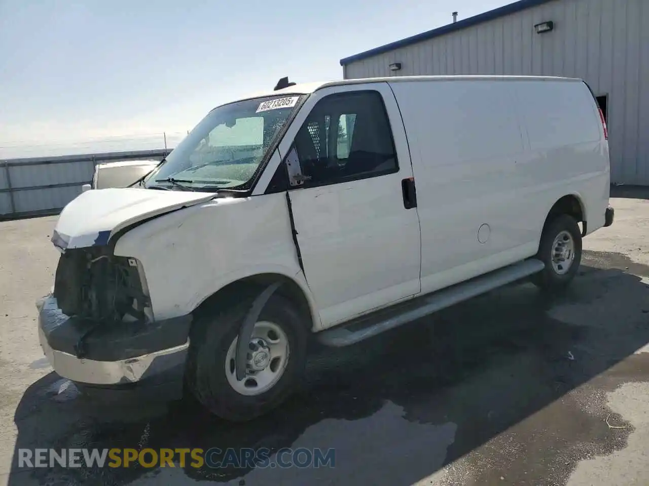 1 Photograph of a damaged car 1GCWGAFG9K1299520 CHEVROLET EXPRESS 2019