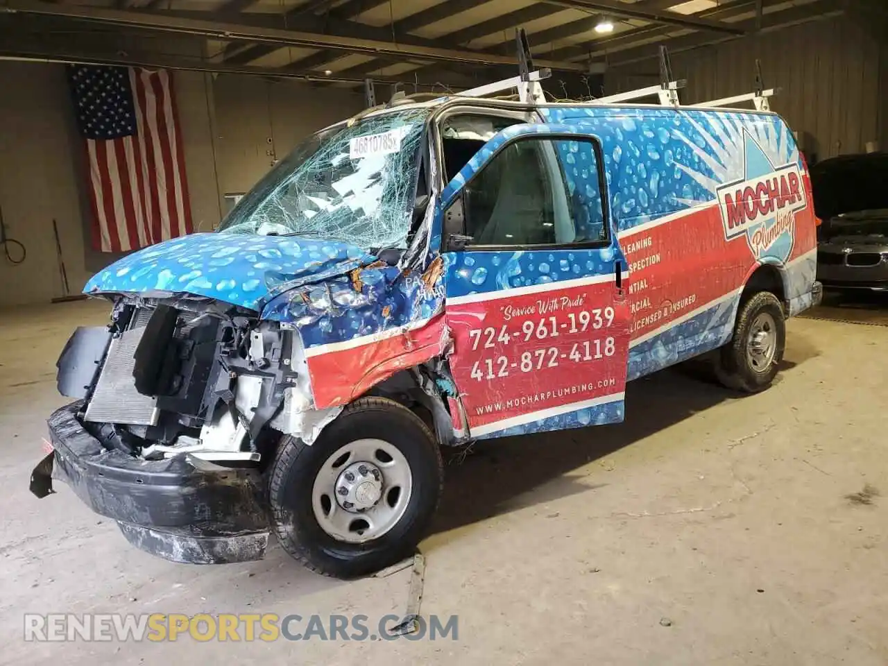 1 Photograph of a damaged car 1GCWGAFP1K1170896 CHEVROLET EXPRESS 2019