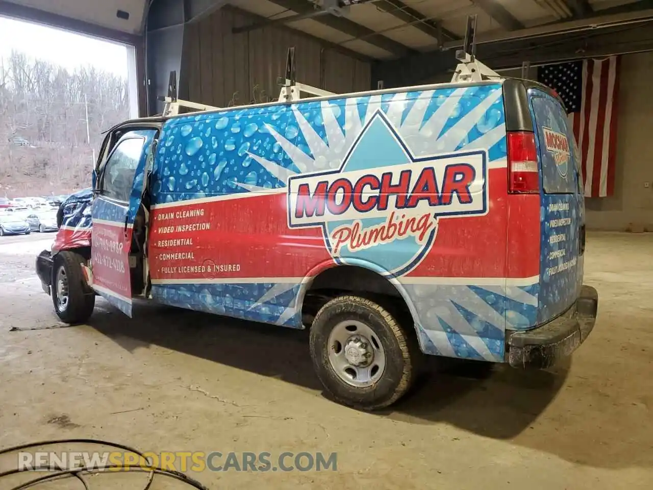 2 Photograph of a damaged car 1GCWGAFP1K1170896 CHEVROLET EXPRESS 2019