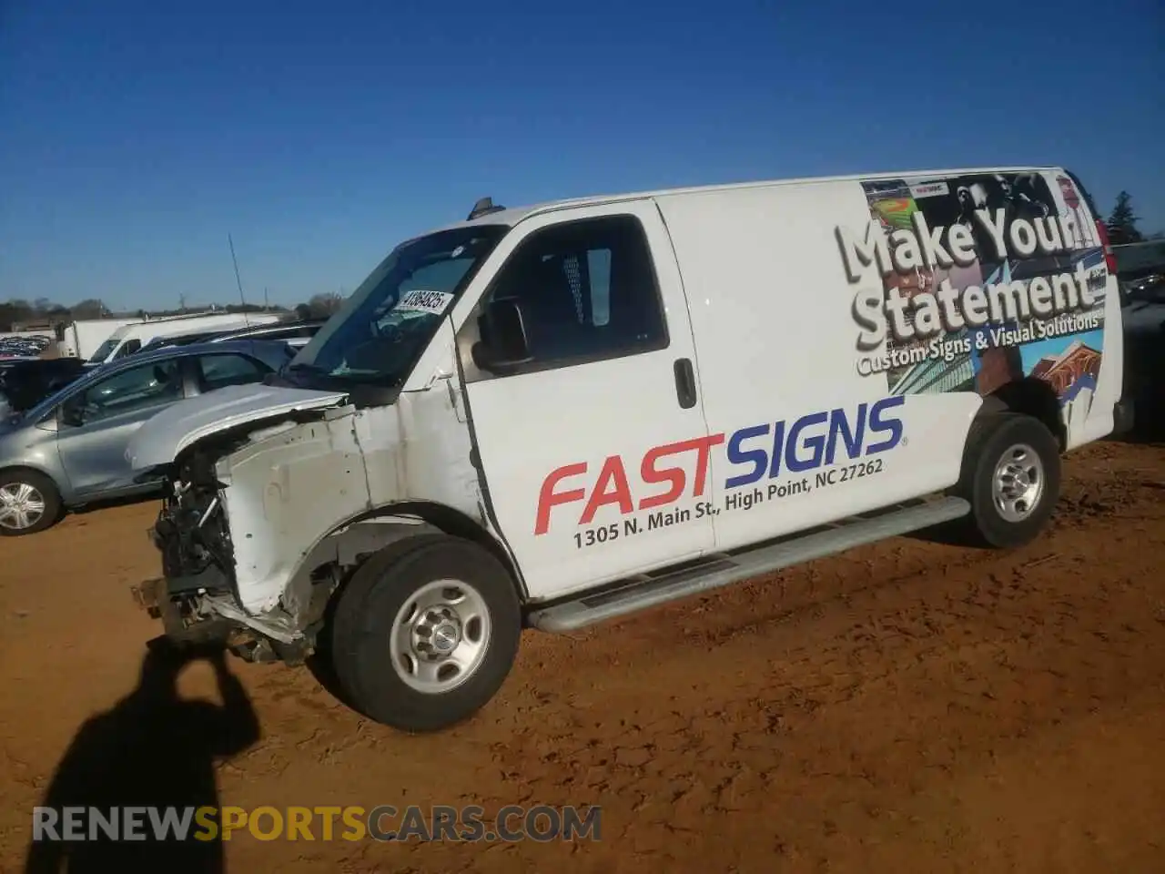 1 Photograph of a damaged car 1GCWGAFG1L1261782 CHEVROLET EXPRESS 2020