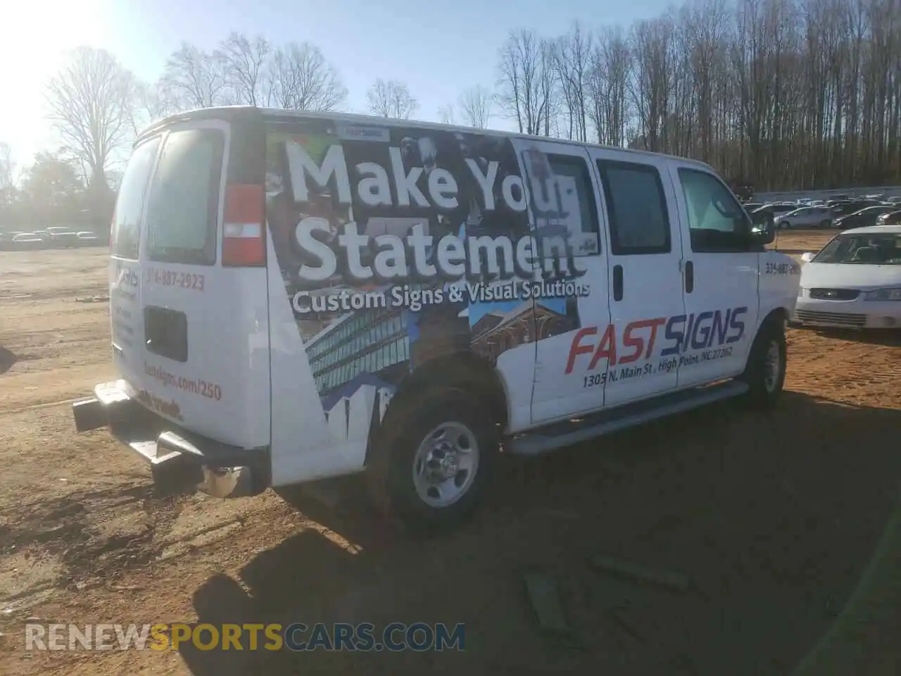 3 Photograph of a damaged car 1GCWGAFG1L1261782 CHEVROLET EXPRESS 2020