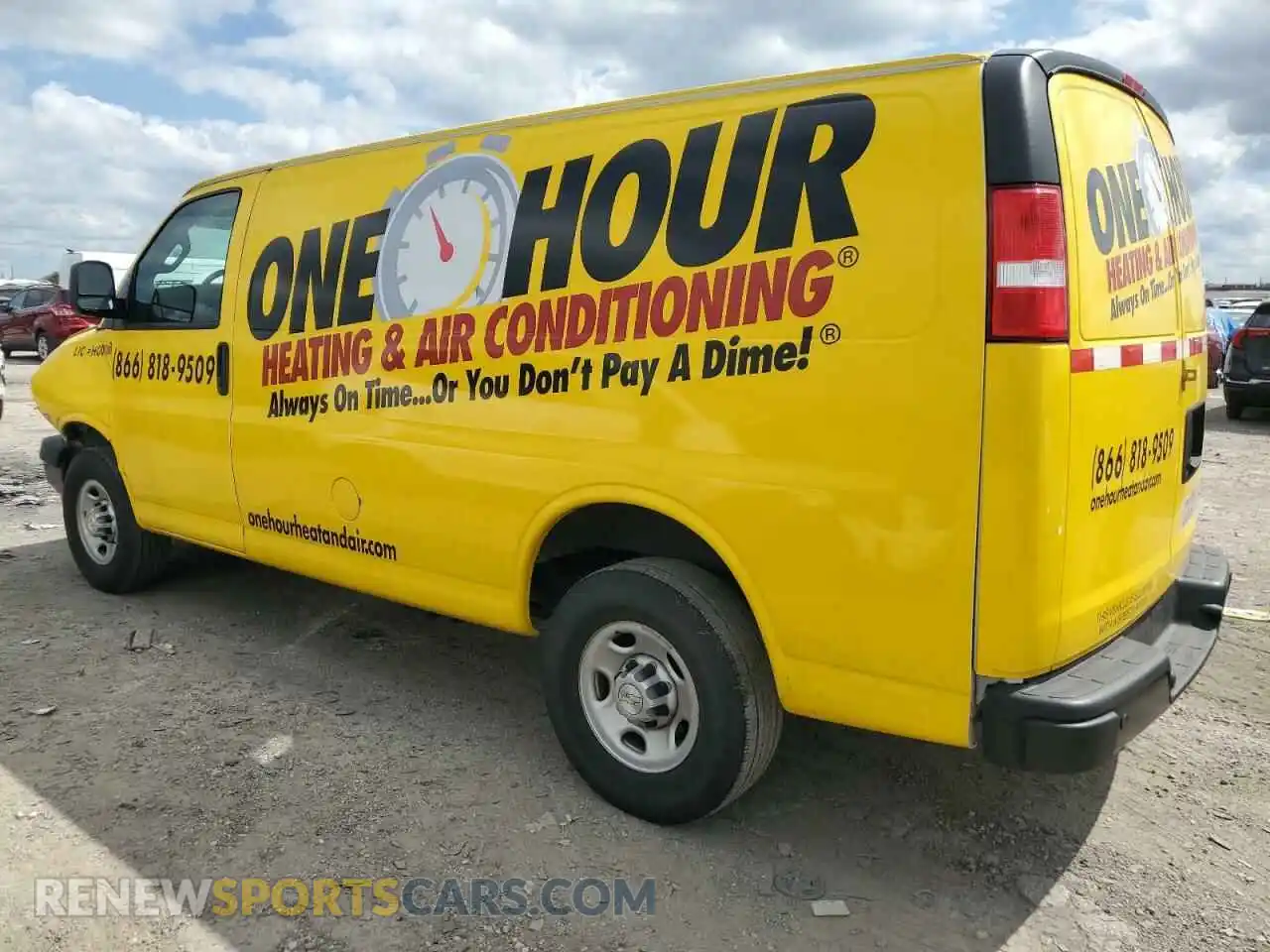 2 Photograph of a damaged car 1GCWGAFG3L1277496 CHEVROLET EXPRESS 2020